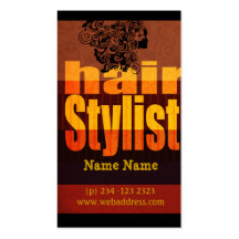 Hairstylist Salon Orange Business Card Templates