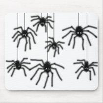 Hairy Cartoon Spiders Mousepad