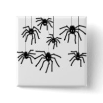 Hairy Cartoon Spiders Pin