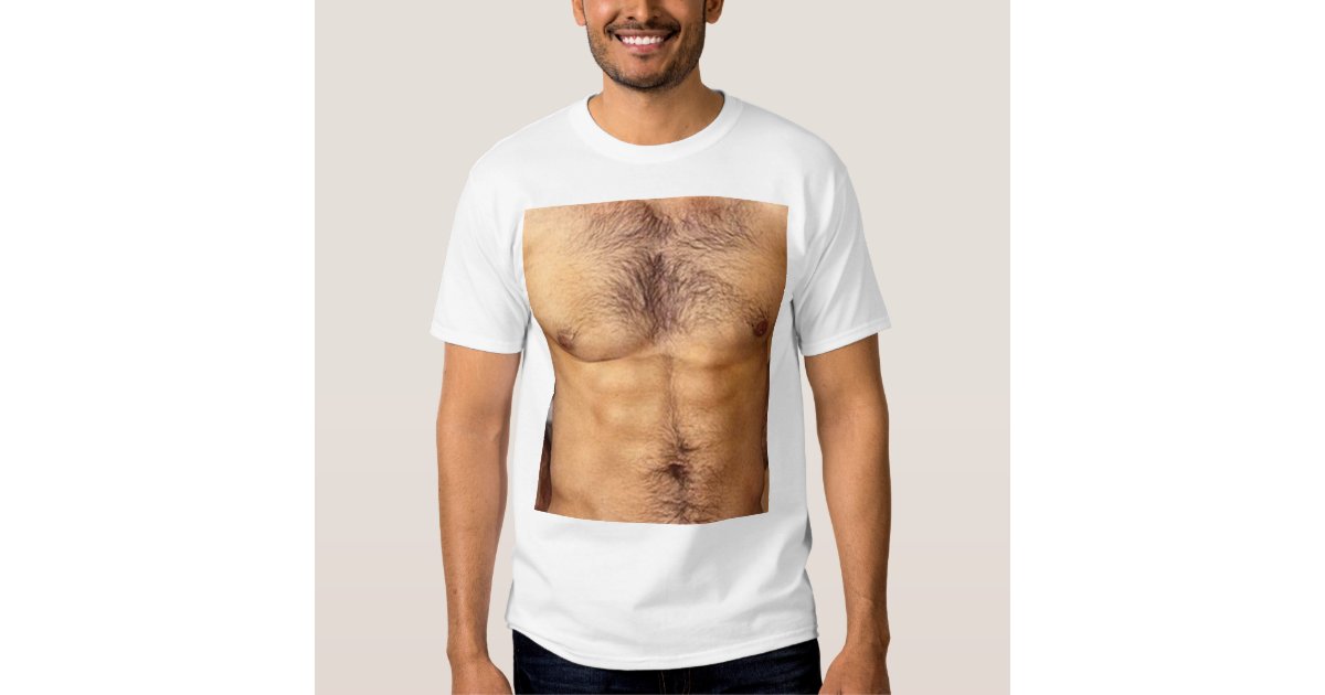 HAIRY CHEST PEC IMPLANTS SHIRT Zazzle