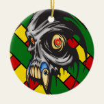 Hairy Cyber Skull Beast Ornament