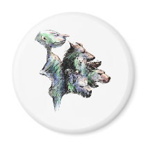 Hairy six pack magnets