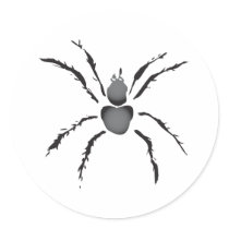 Hairy Spider Round Stickers