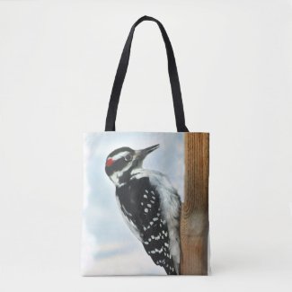 Hairy Woodpecker Bird Animal Tote Bag
