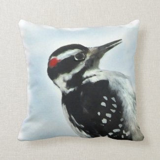 Hairy Woodpecker Pillow