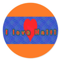haiti009 round sticker