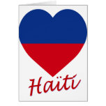 Haiti civil Flag Heart Greeting Card