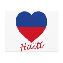 Haiti civil Flag Heart postcards