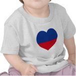 Haiti civil Flag Heart Tee Shirts
