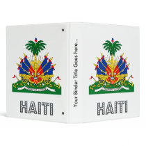 Haiti Coat of Arms 3 Ring Binders