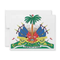 HAITI COAT OF ARMS CUSTOM INVITE