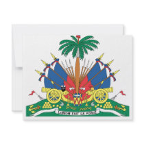 HAITI COAT OF ARMS - PERSONALIZED INVITATIONS