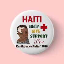Haiti Earthquake Relief 2010 Boy buttons