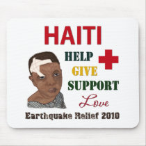 Haiti Earthquake Relief 2010 Boy mousepads