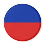 Haiti Fisheye Flag Magnet