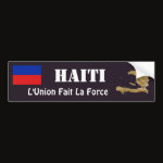 Haiti Flag Map Text Bumper Sticker