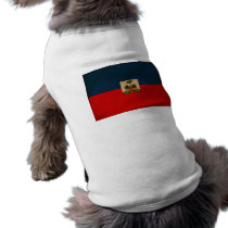 Haiti Flag Dog T-shirt