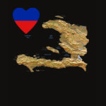 Haiti Flag Heart Map Fitted AA T-Shirt