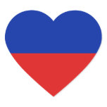 Haiti Flag Heart Sticker