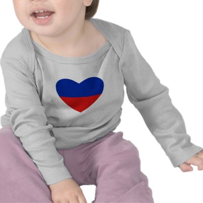 Haiti Flag Heart T-Shirt by FlagAndMap