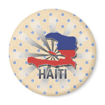 Haiti Flag Map 2.0 Refrigerator Magnet