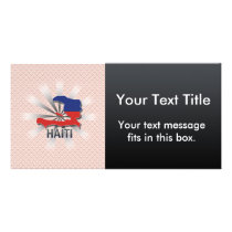 Haiti Flag Map 2.0 Photo Greeting Card
