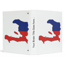 Haiti Flag Map full size Vinyl Binder