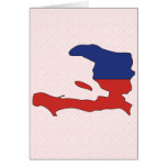 Haiti Flag Map full size Cards