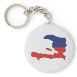 Haiti Flag Map full size Keychains