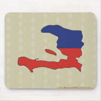 Haiti Flag Map full size Mouse Pad