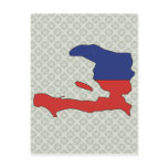 Haiti Flag Map full size Post Card