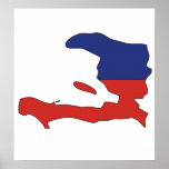 Haiti Flag Map full size posters