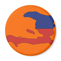 Haiti flag map fridge magnet