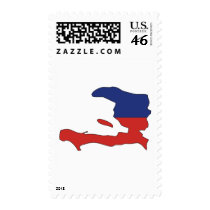 Haiti flag map postage