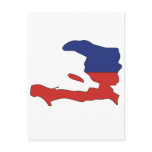Haiti flag map post cards