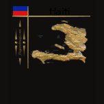 Haiti Flag + Map T-Shirt by FlagAndMap Haiti Flag + Map T-Shirt