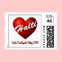 Haiti Heart Earthquake Relief Small Postage Stamp stamps