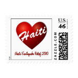 Haiti Heart Earthquake Relief Small Postage Stamp