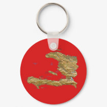 Haiti Map Keychain