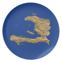 Haiti Map Plate