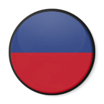 Haiti quality Flag Circle Magnets