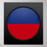 Haiti quality Flag Circle posters