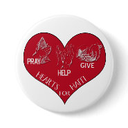 Haiti Relief Valentine Buttons button