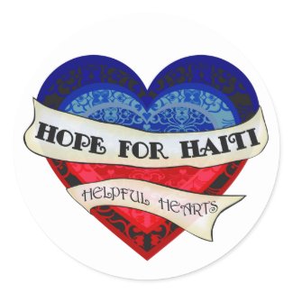 Haiti Relief Valentine Stickers sticker