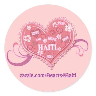 Haiti Relief Valentine Stickers sticker