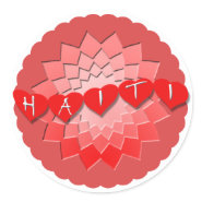 Haiti Relief Valentine Stickers sticker