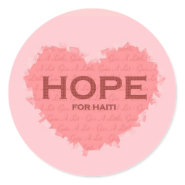 Haiti Relief Valentine Stickers sticker