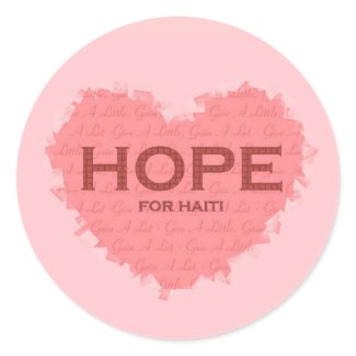 Haiti Relief Valentine Stickers sticker