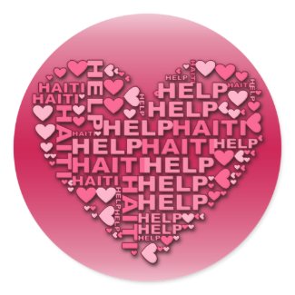 Haiti Relief Valentine Stickers sticker