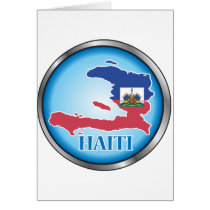 Haiti Round Button.ai Greeting Cards